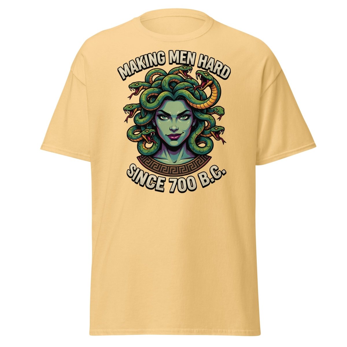 Medusa "Making Men Hard" Since 700 BC T-Shirt - Yellow Haze - TeeRipple