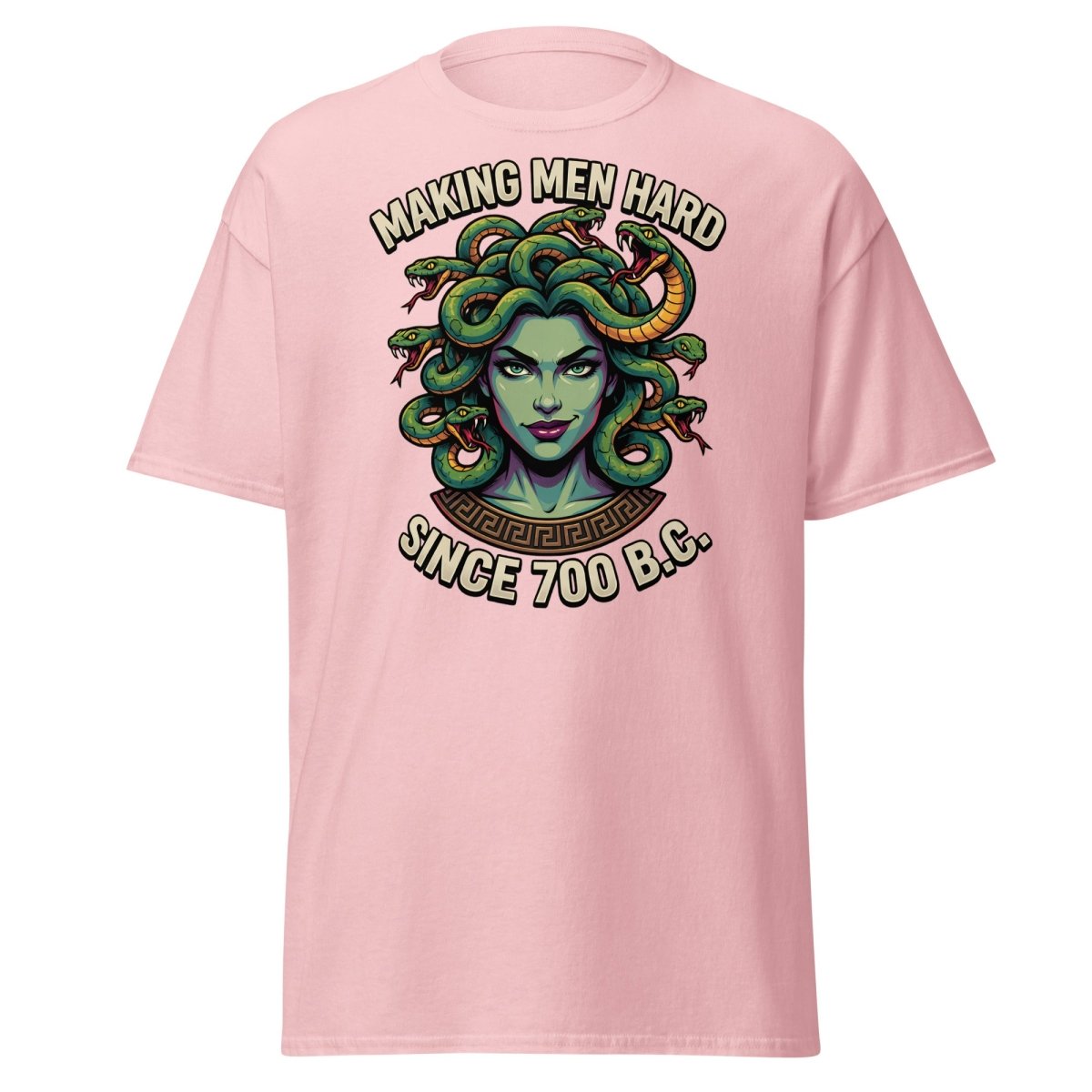Medusa "Making Men Hard" Since 700 BC T-Shirt - Light Pink - TeeRipple