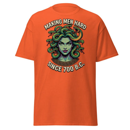 Medusa "Making Men Hard" Since 700 BC T-Shirt - Orange - TeeRipple