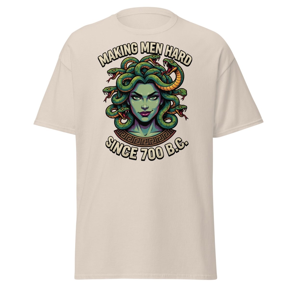 Medusa "Making Men Hard" Since 700 BC T-Shirt - Natural - TeeRipple
