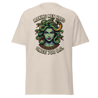 Medusa "Making Men Hard" Since 700 BC T-Shirt - Natural - TeeRipple