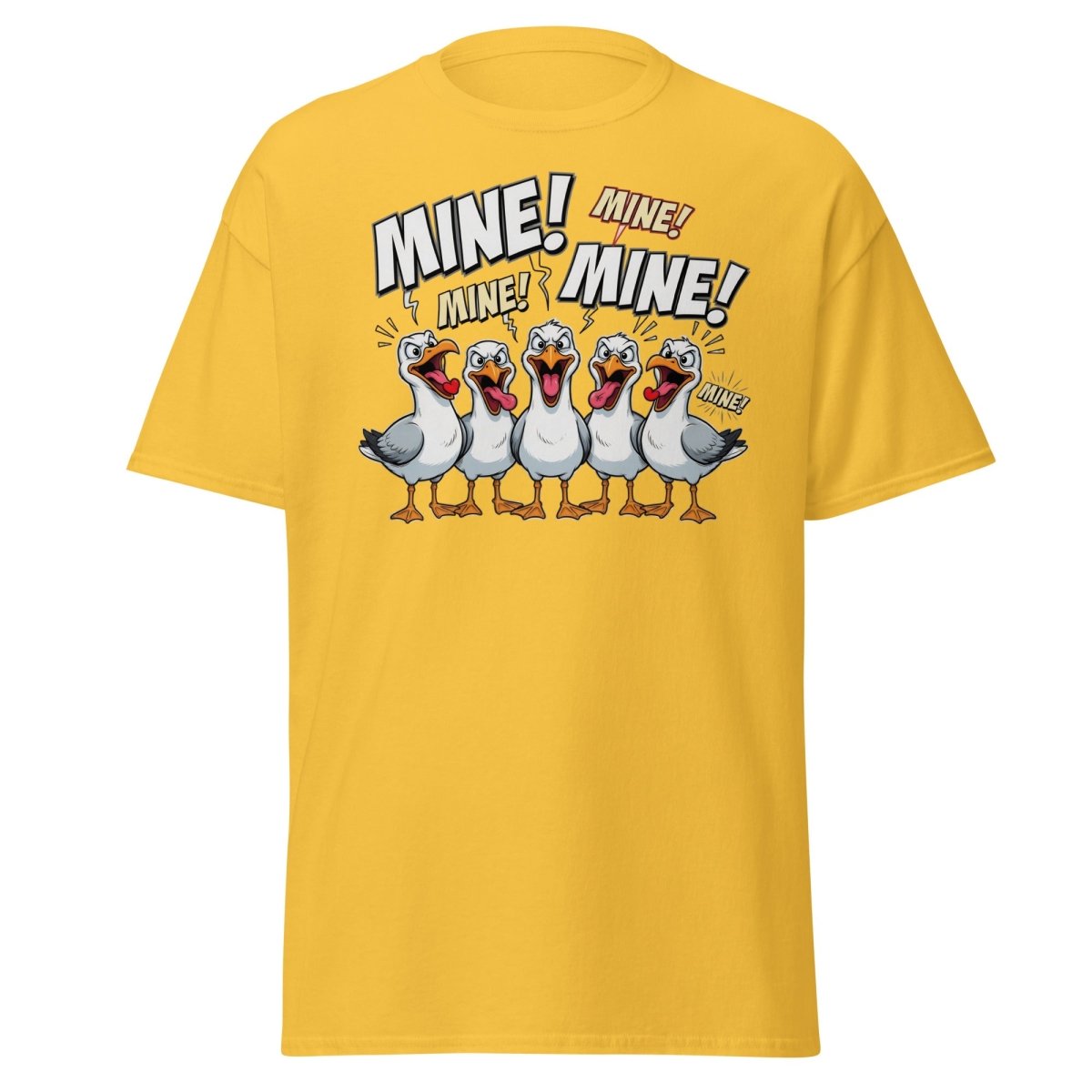 Mine Mine Mine Seagulls T-Shirt | Funny Cartoon Tee - Daisy - TeeRipple