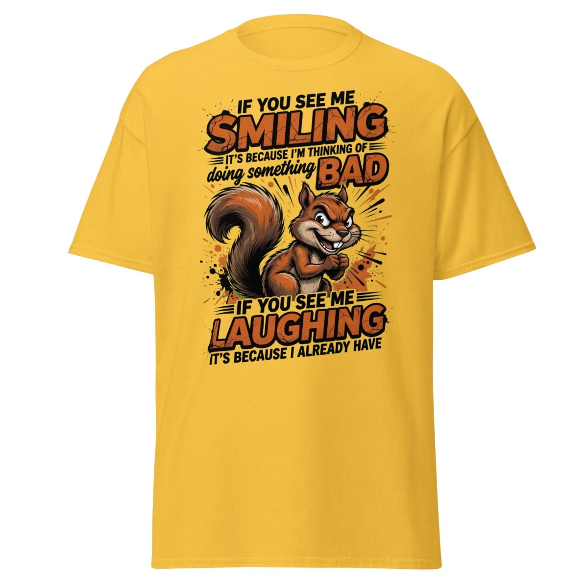 Mischievous Squirrel T-Shirt Funny Smiling Laughing Bad Tee - Daisy - TeeRipple