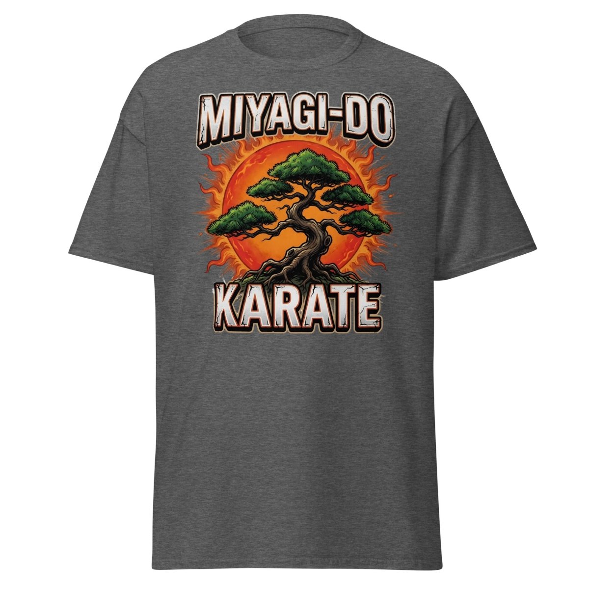 Miyagi - Do Karate Bonsai T-Shirt – Karate Kid Inspired - Dark Heather - TeeRipple