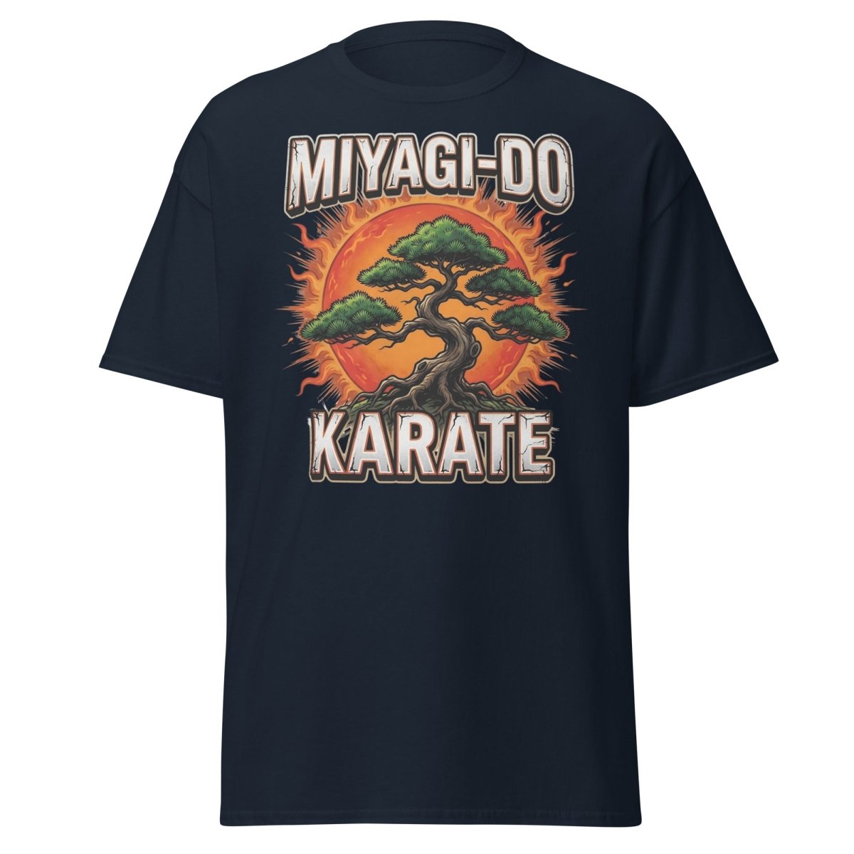 Miyagi - Do Karate Bonsai T-Shirt – Karate Kid Inspired - Navy - TeeRipple