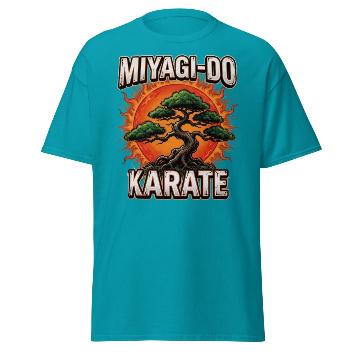 Miyagi - Do Karate Bonsai T-Shirt – Karate Kid Inspired - Tropical Blue - TeeRipple