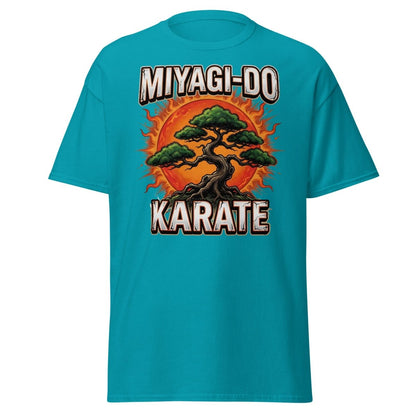 Miyagi - Do Karate Bonsai T-Shirt – Karate Kid Inspired - Tropical Blue - TeeRipple
