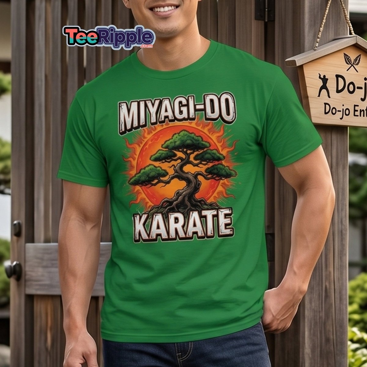 Miyagi - Do Karate Bonsai T-Shirt – Karate Kid Inspired - Maroon - TeeRipple