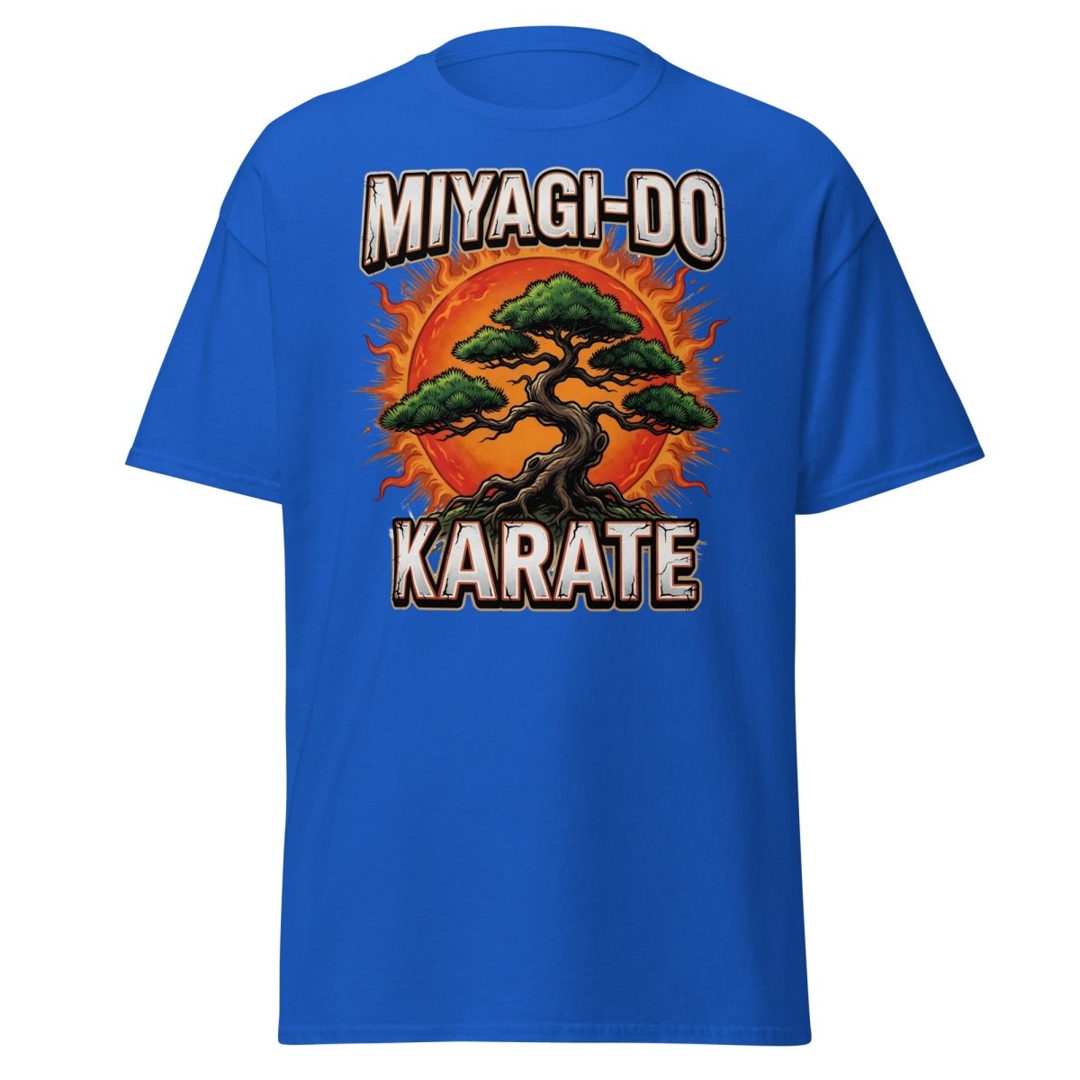 Miyagi - Do Karate Bonsai T-Shirt – Karate Kid Inspired - Royal - TeeRipple