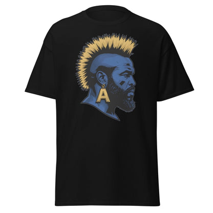 Mohawk Punk Rocker T-Shirt – Comic Book Style Tee - Black - TeeRipple