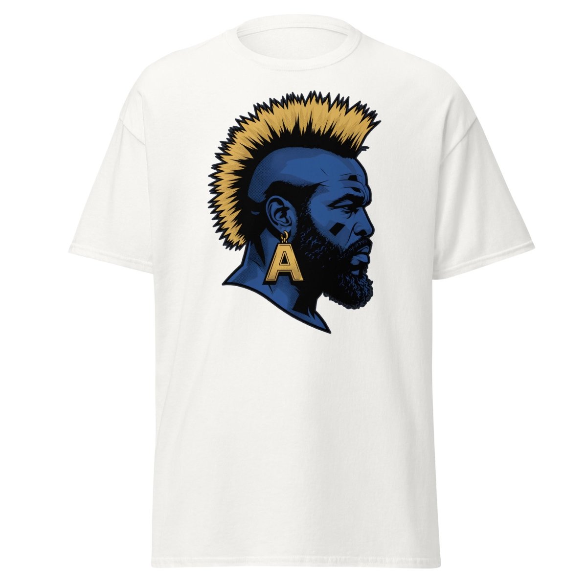 Mohawk Punk Rocker T-Shirt – Comic Book Style Tee - White - TeeRipple