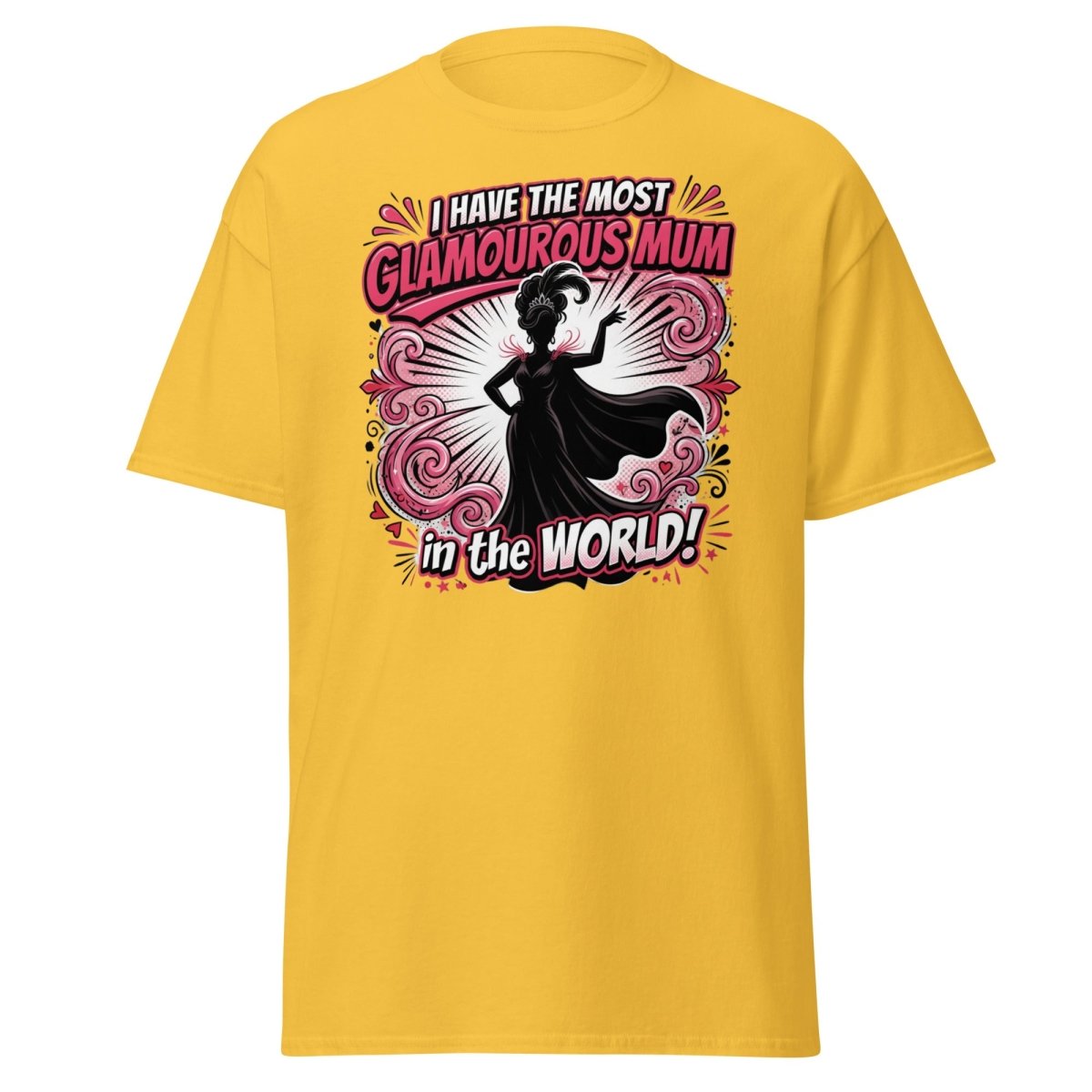 Most Glamourous Mum in the World T-Shirt – Pink Glam Design - Daisy - TeeRipple