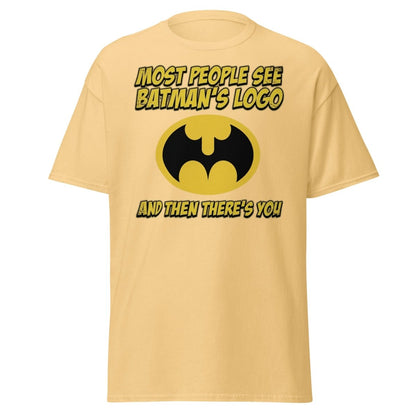 Most People See Batman's Logo T-Shirt Funny Meme Tee - Yellow Haze - TeeRipple