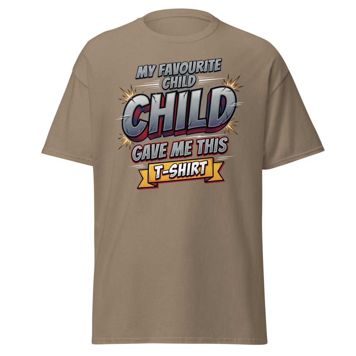 My Favourite Child Gave Me This T-Shirt – Funny Parent Tee - Brown Savana - TeeRipple