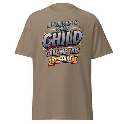 My Favourite Child Gave Me This T-Shirt – Funny Parent Tee - Brown Savana - TeeRipple