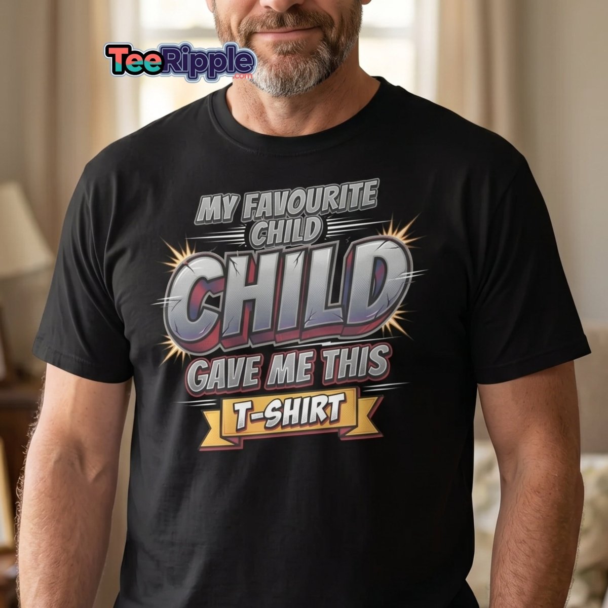 My Favourite Child Gave Me This T-Shirt – Funny Parent Tee - Maroon - TeeRipple