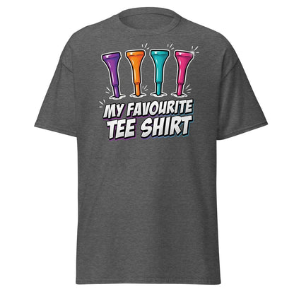 My Favourite Tee Shirt Golf Pun T-Shirt - Dark Heather - TeeRipple