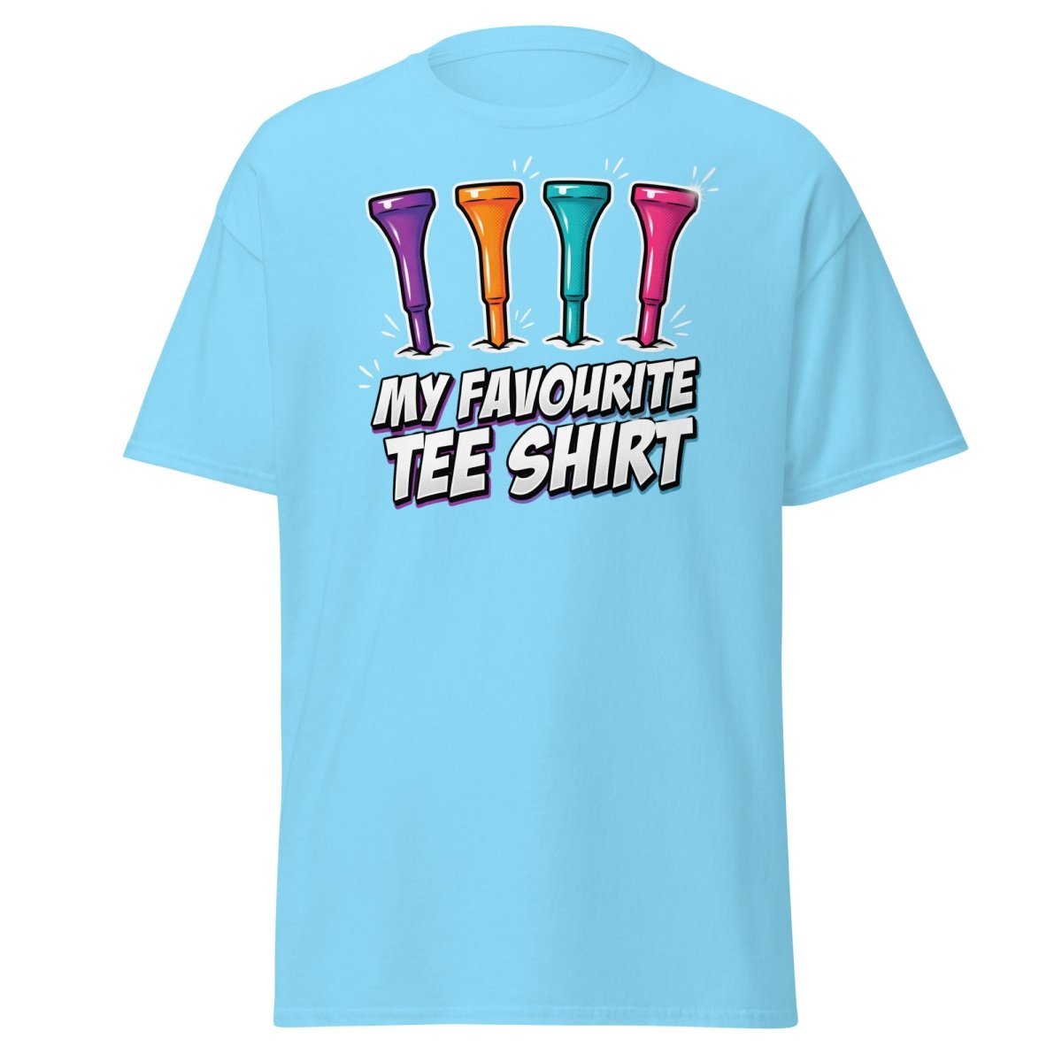My Favourite Tee Shirt Golf Pun T-Shirt - Sky - TeeRipple