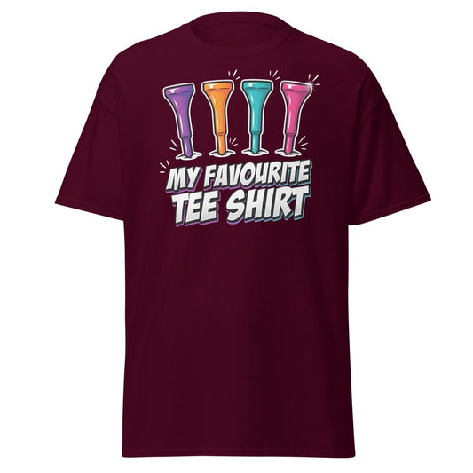 My Favourite Tee Shirt Golf Pun T-Shirt - Maroon - TeeRipple