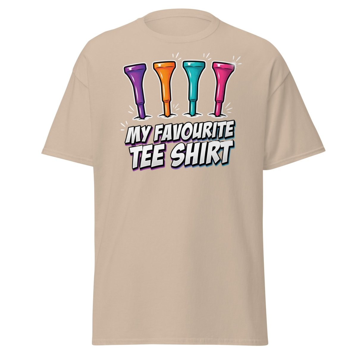 My Favourite Tee Shirt Golf Pun T-Shirt - Sand - TeeRipple
