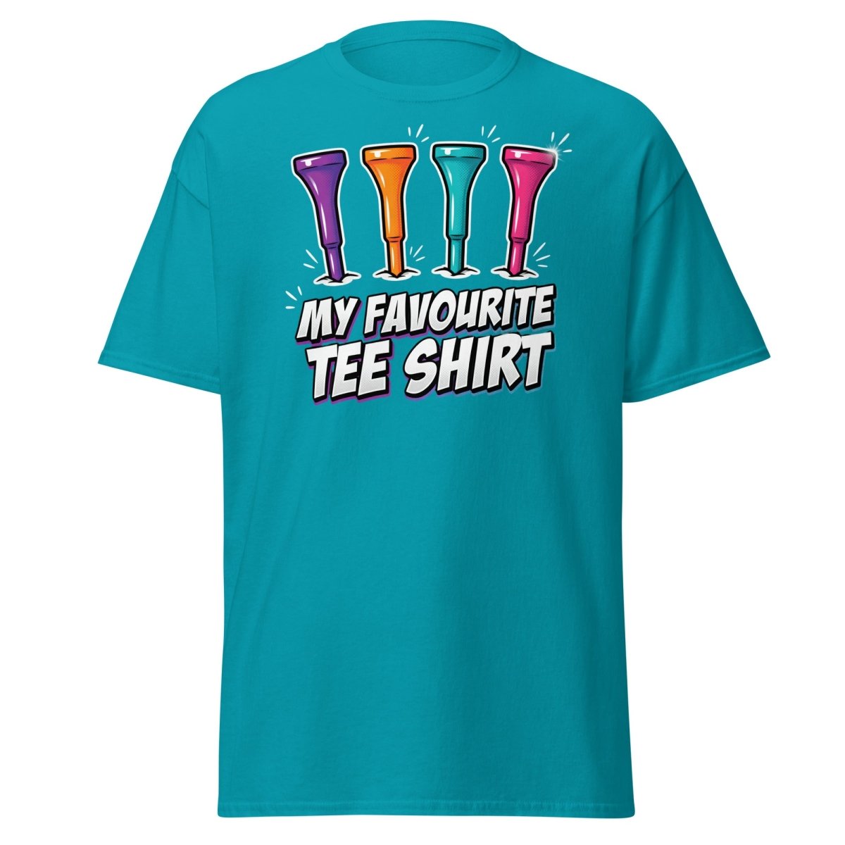 My Favourite Tee Shirt Golf Pun T-Shirt - Tropical Blue - TeeRipple