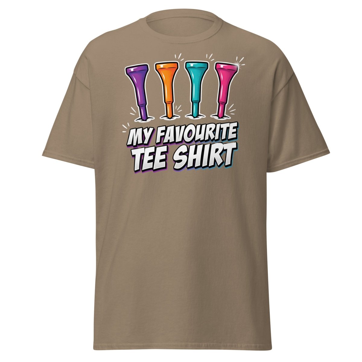 My Favourite Tee Shirt Golf Pun T-Shirt - Brown Savana - TeeRipple