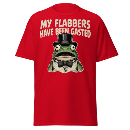 My Flabbers Have Been Gasted Frog T-Shirt | Funny Tee - Red - TeeRipple