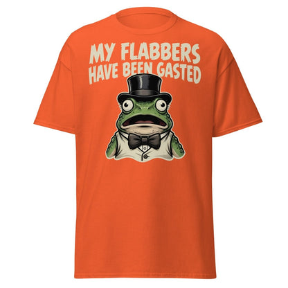 My Flabbers Have Been Gasted Frog T-Shirt | Funny Tee - Orange - TeeRipple