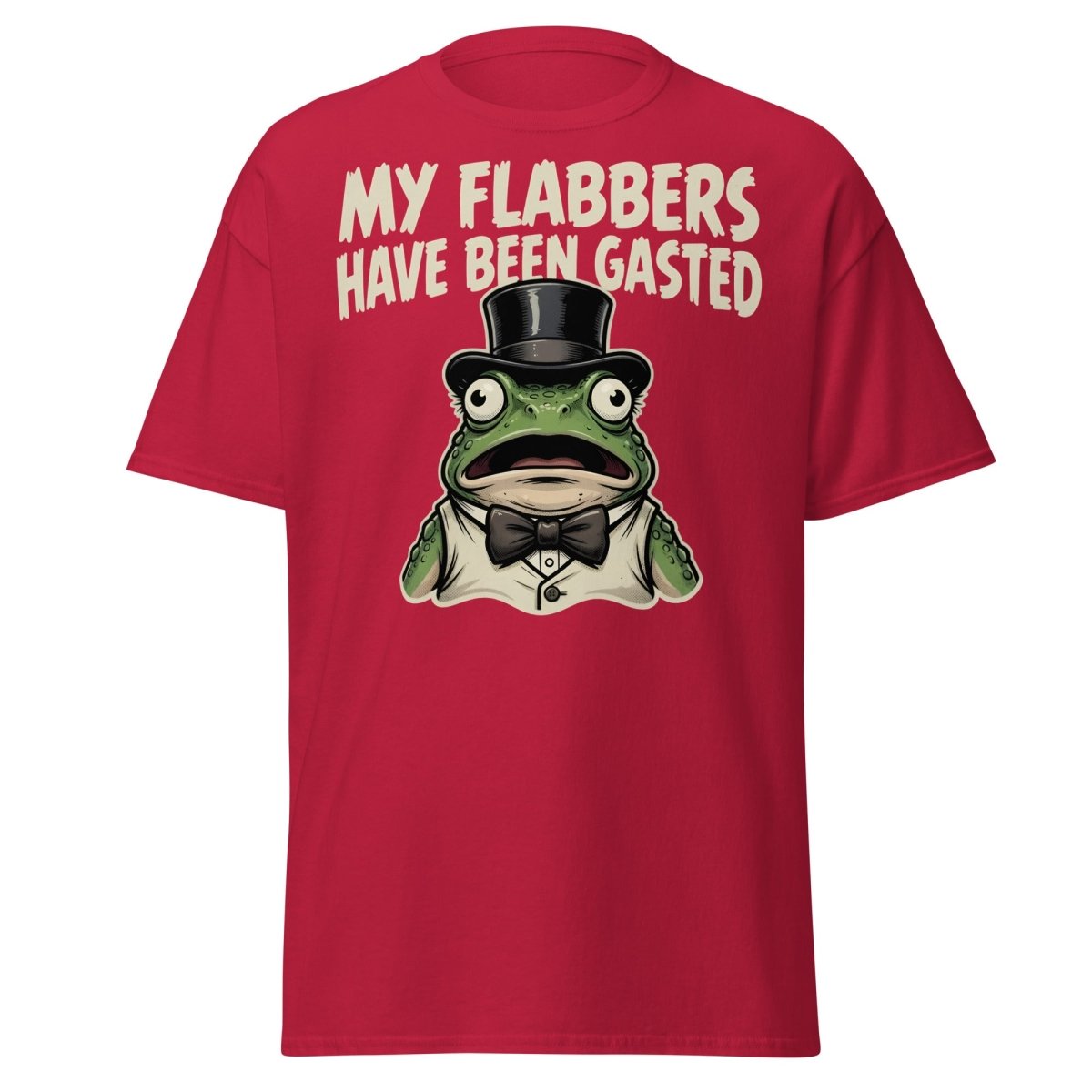 My Flabbers Have Been Gasted Frog T-Shirt | Funny Tee - Cardinal - TeeRipple