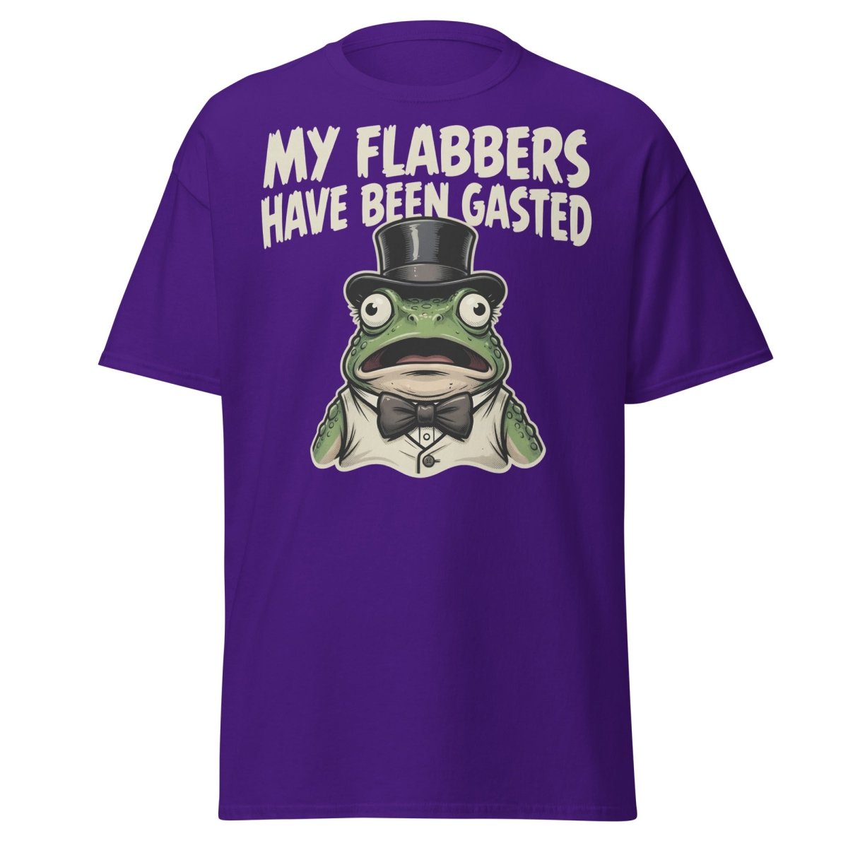 My Flabbers Have Been Gasted Frog T-Shirt | Funny Tee - Purple - TeeRipple