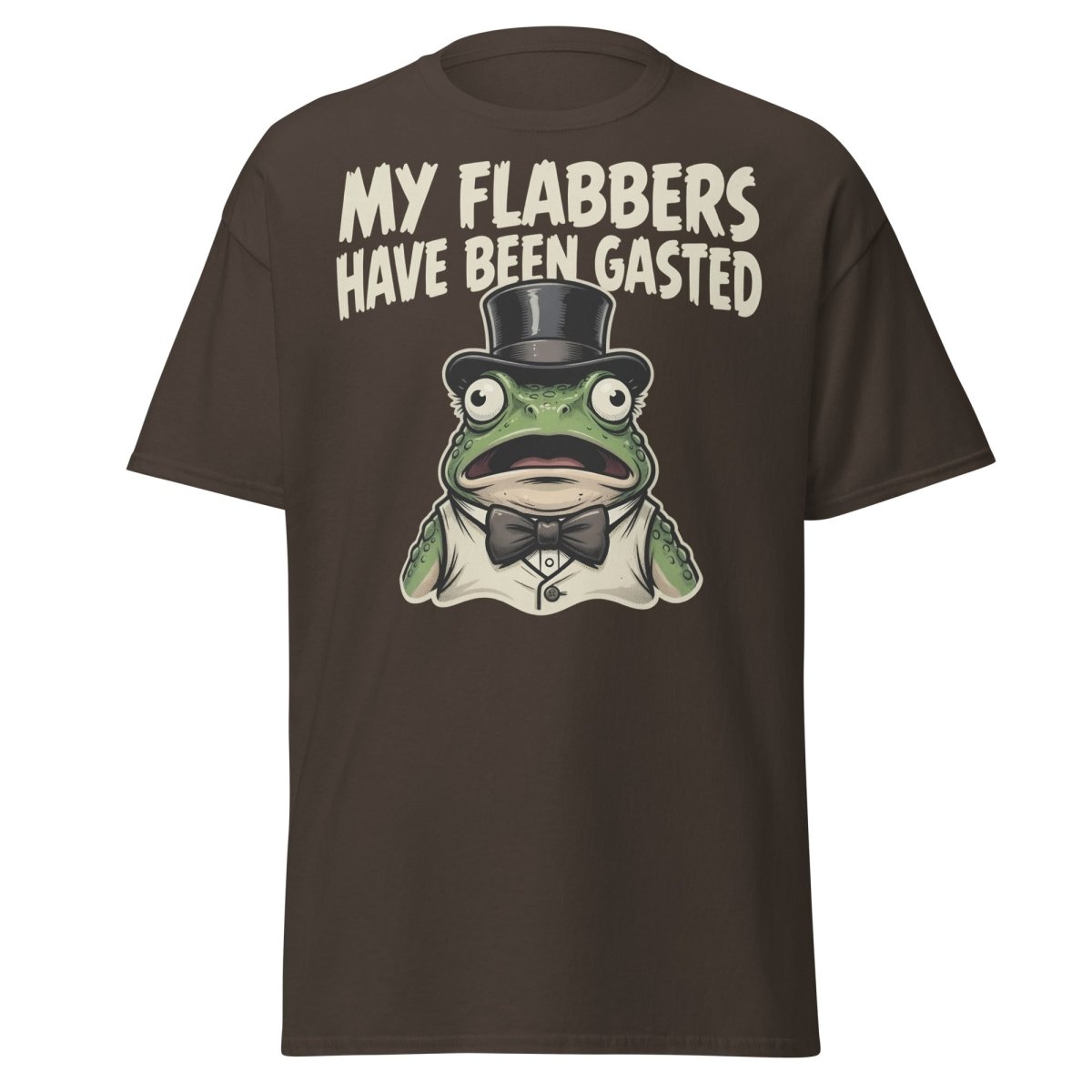 My Flabbers Have Been Gasted Frog T-Shirt | Funny Tee - Dark Chocolate - TeeRipple