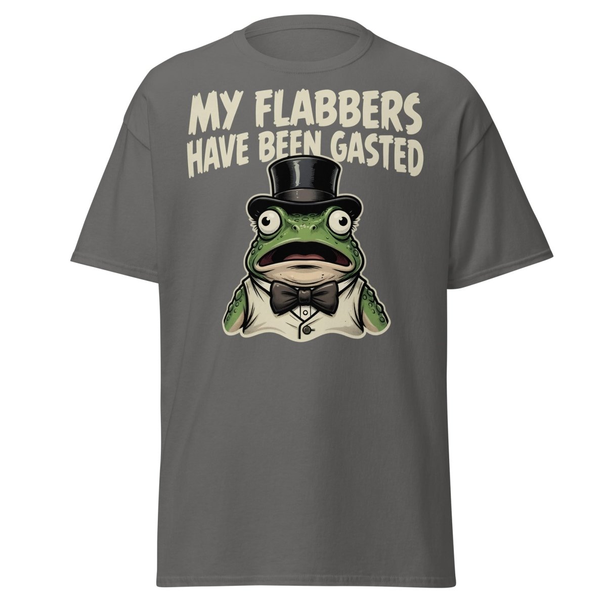 My Flabbers Have Been Gasted Frog T-Shirt | Funny Tee - Charcoal - TeeRipple