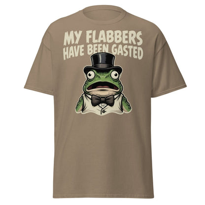 My Flabbers Have Been Gasted Frog T-Shirt | Funny Tee - Brown Savana - TeeRipple