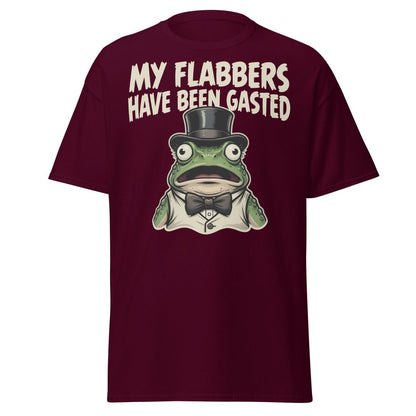 My Flabbers Have Been Gasted Frog T-Shirt | Funny Tee - Maroon - TeeRipple
