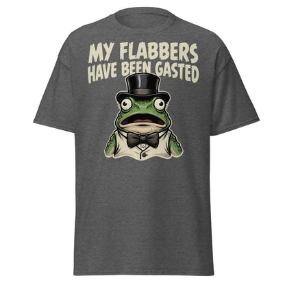 My Flabbers Have Been Gasted Frog T-Shirt | Funny Tee - Dark Heather - TeeRipple