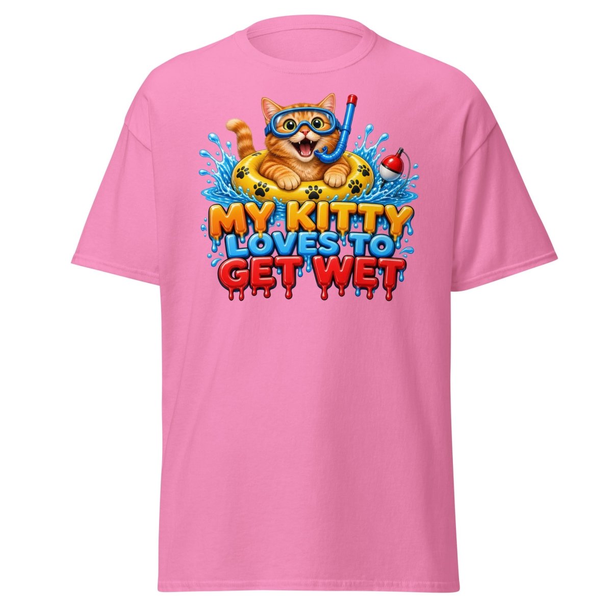 My Kitty Loves To Get Wet Tee - Azalea - TeeRipple