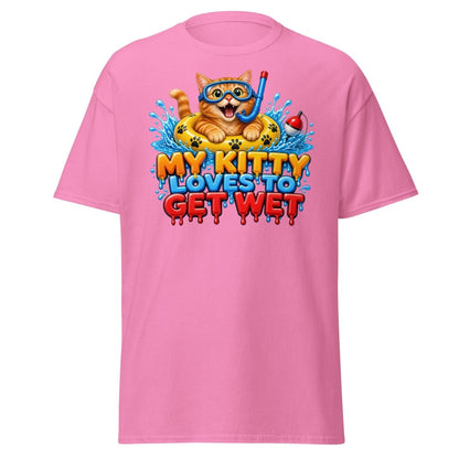 My Kitty Loves To Get Wet Tee - Azalea - TeeRipple