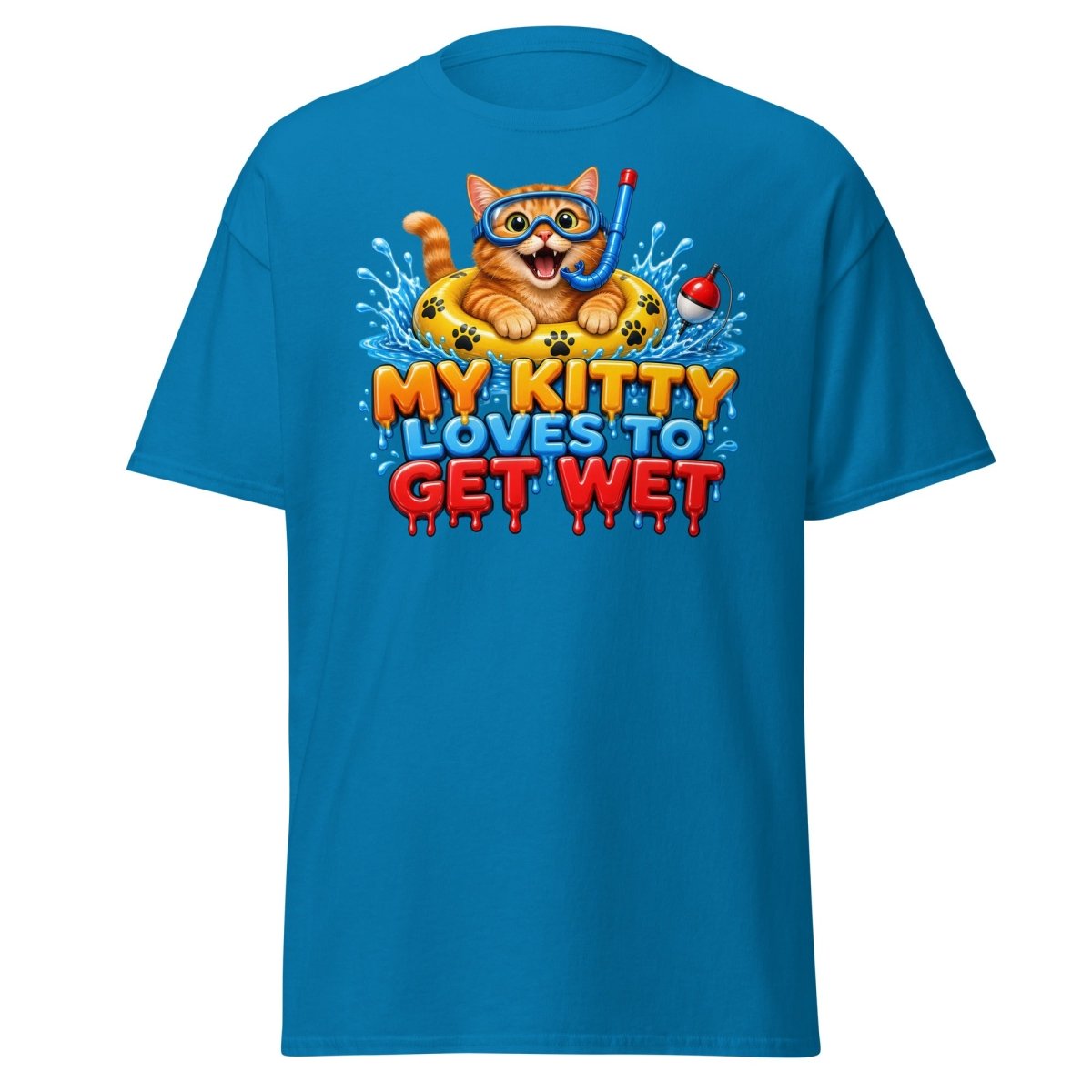 My Kitty Loves To Get Wet Tee - Sapphire - TeeRipple