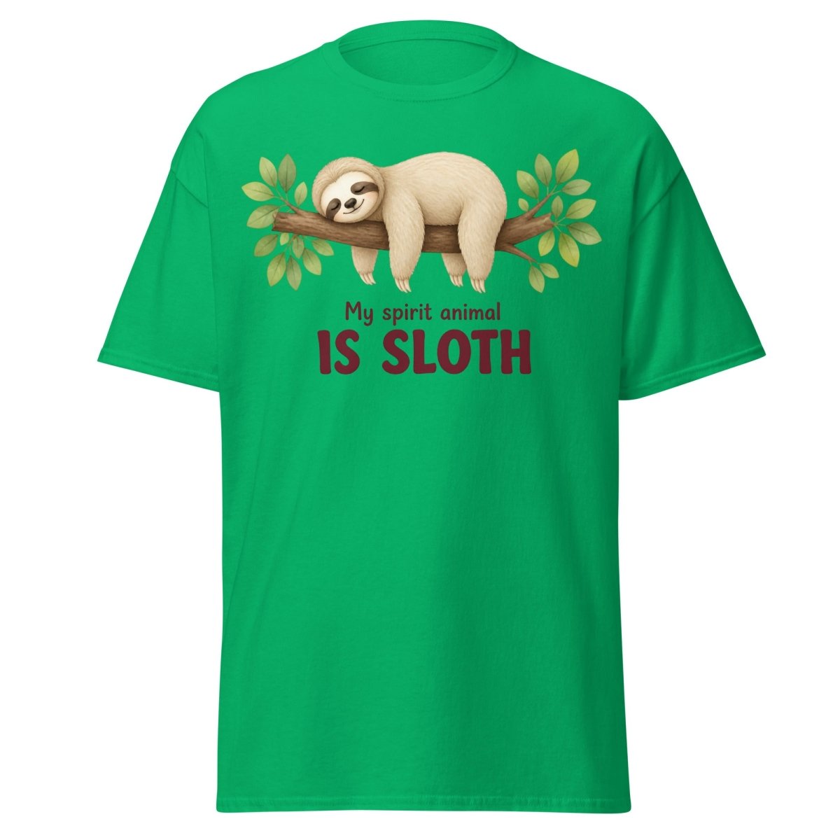 My Spirit Animal Is Sloth Funny Tee - Irish Green - TeeRipple