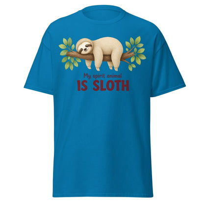 My Spirit Animal Is Sloth Funny Tee - Sapphire - TeeRipple