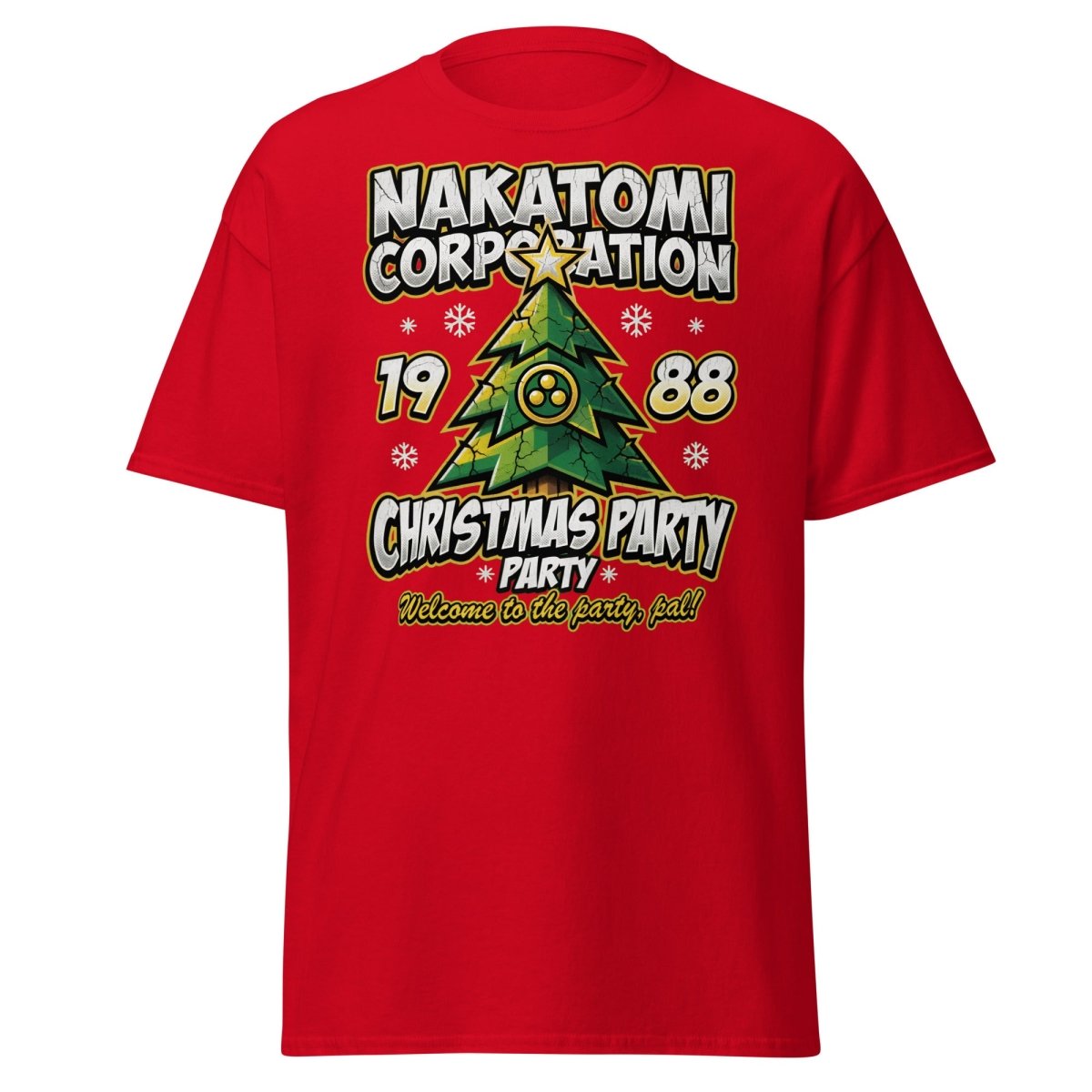 Nakatomi Corporation 1988 Christmas Party Die Hard T-Shirt - Red - TeeRipple
