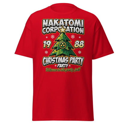 Nakatomi Corporation 1988 Christmas Party Die Hard T-Shirt - Red - TeeRipple