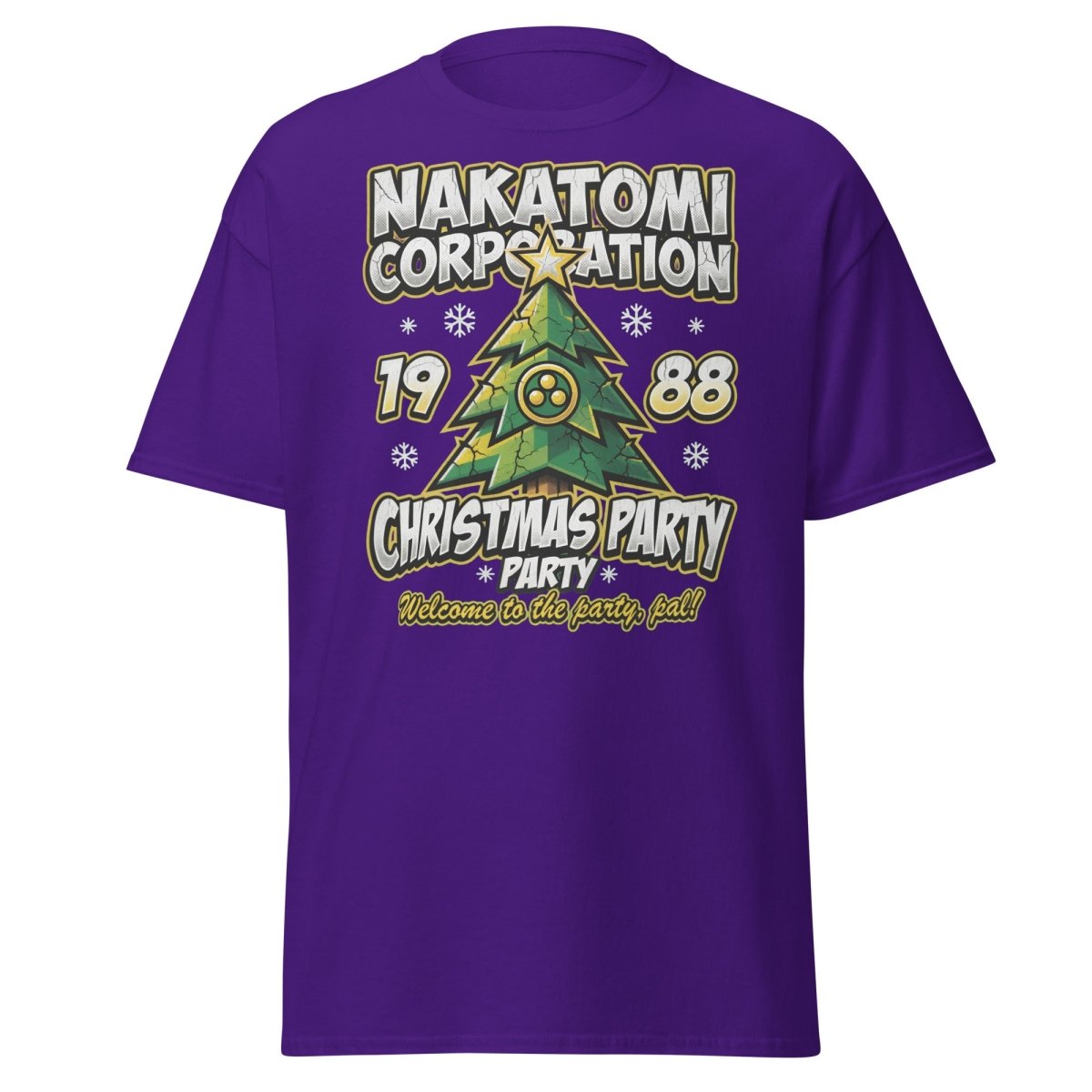 Nakatomi Corporation 1988 Christmas Party Die Hard T-Shirt - Purple - TeeRipple
