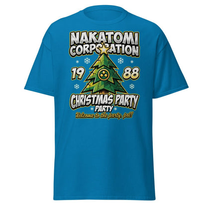 Nakatomi Corporation 1988 Christmas Party Die Hard T-Shirt - Sapphire - TeeRipple