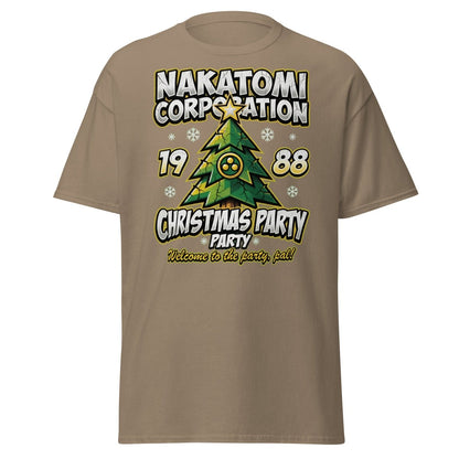 Nakatomi Corporation 1988 Christmas Party Die Hard T-Shirt - Brown Savana - TeeRipple