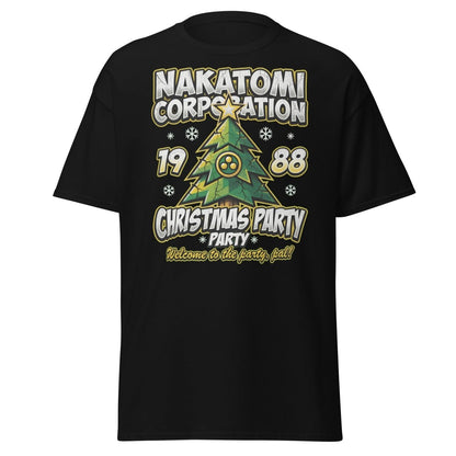 Nakatomi Corporation 1988 Christmas Party Die Hard T-Shirt - Black - TeeRipple