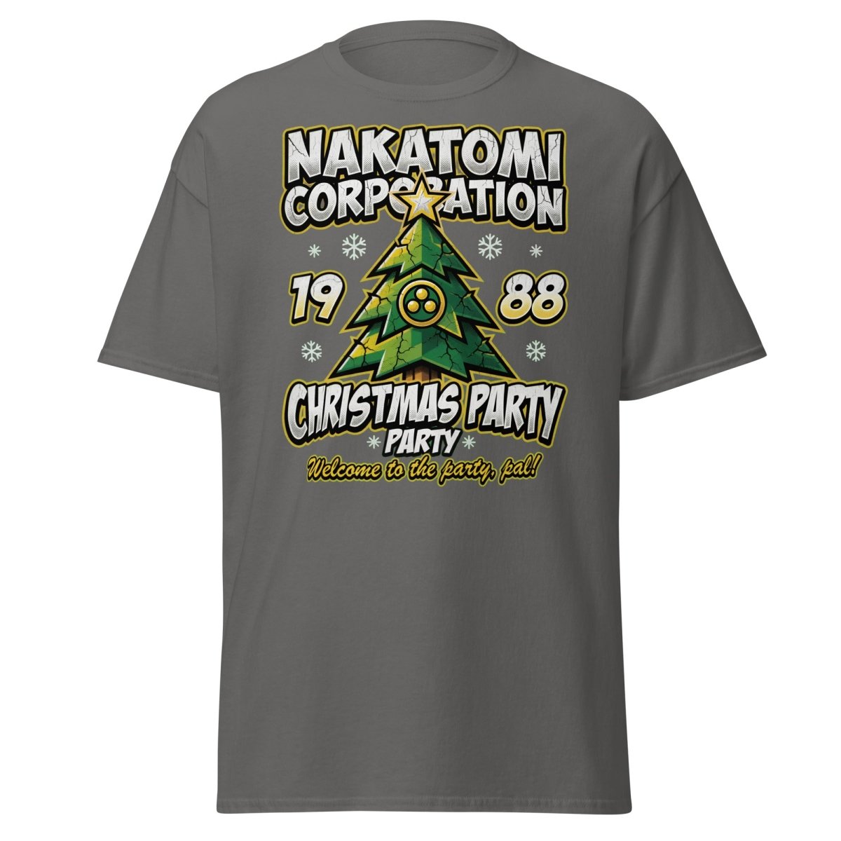 Nakatomi Corporation 1988 Christmas Party Die Hard T-Shirt - Charcoal - TeeRipple