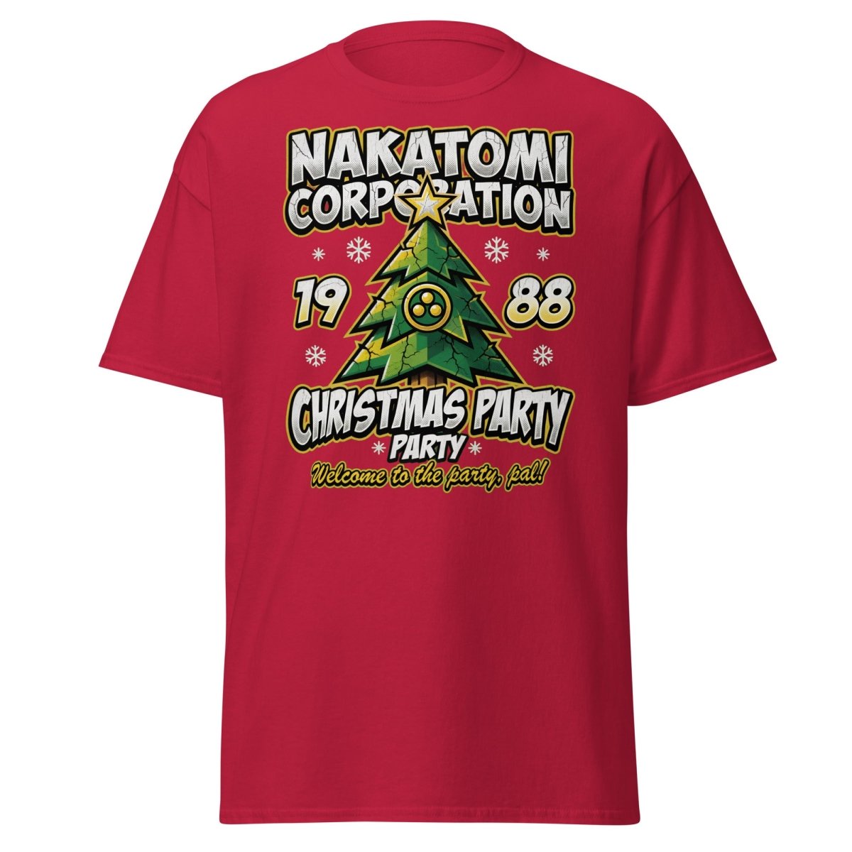 Nakatomi Corporation 1988 Christmas Party Die Hard T-Shirt - Cardinal - TeeRipple