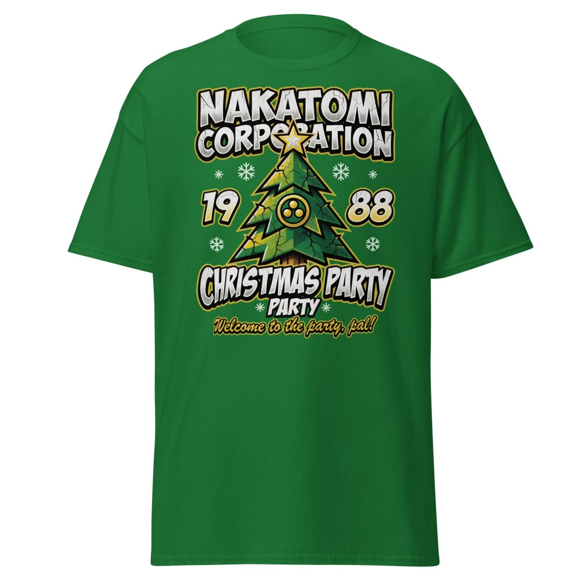 Nakatomi Corporation 1988 Christmas Party Die Hard T-Shirt - Turf Green - TeeRipple