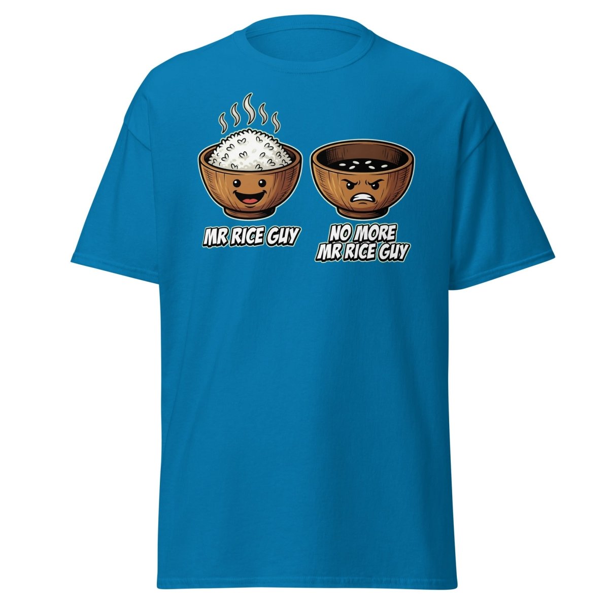 No More Mr Rice Guy Funny T-Shirt | Rice Bowl Pun Tee - Sapphire - TeeRipple